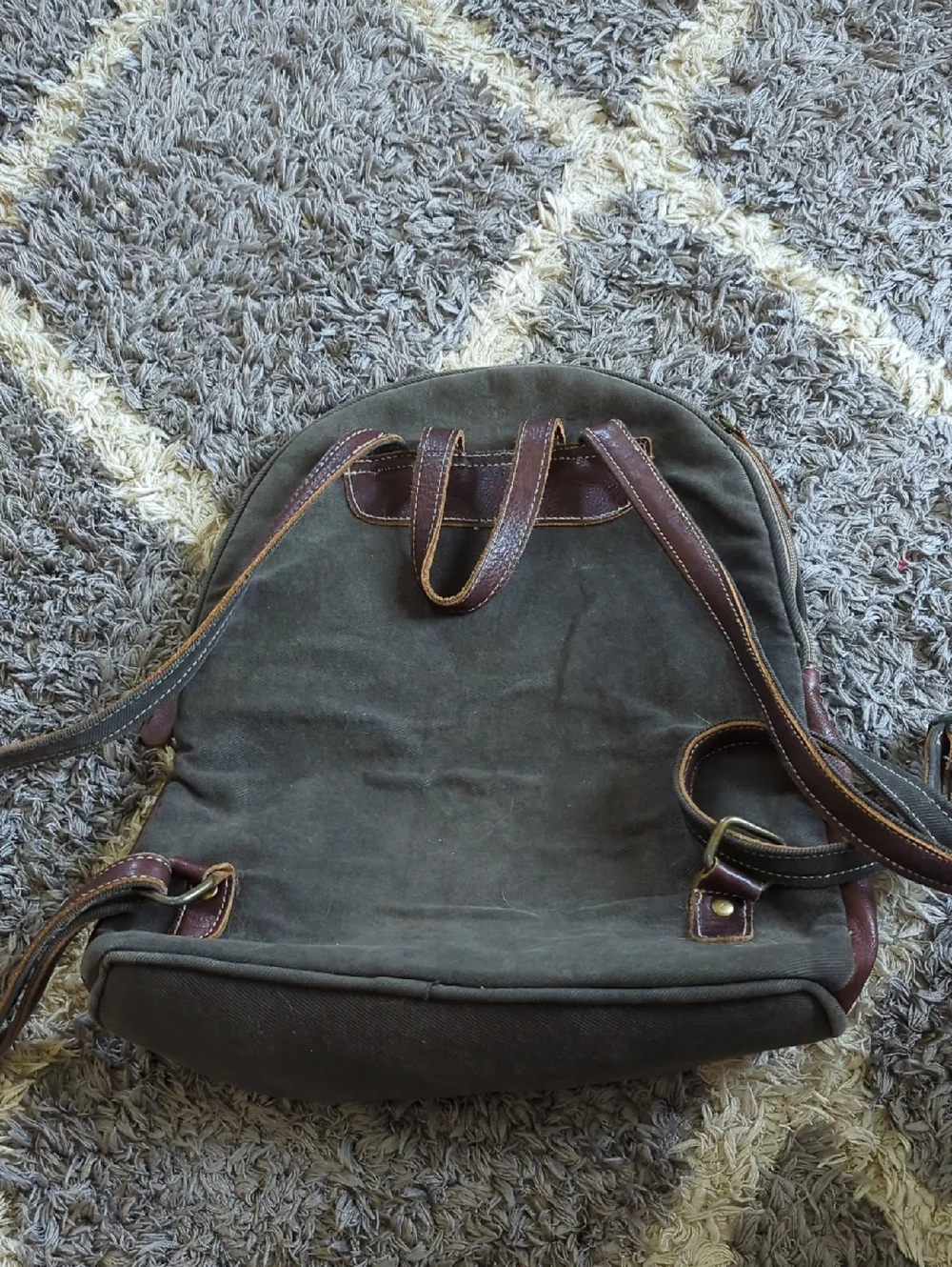 Myra Canvas & Hair On Hide Women’s Backpack Brown/Gray